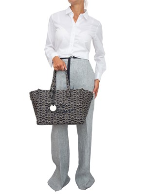 Pantaloni palazzo iBlues in misto lino a righe in DONNA