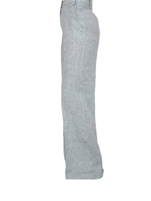 Pantaloni palazzo iBlues in misto lino a righe in DONNA