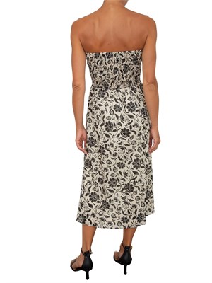 Abito midi iBlues in mussola di cotone con stampa floreale in DONNA