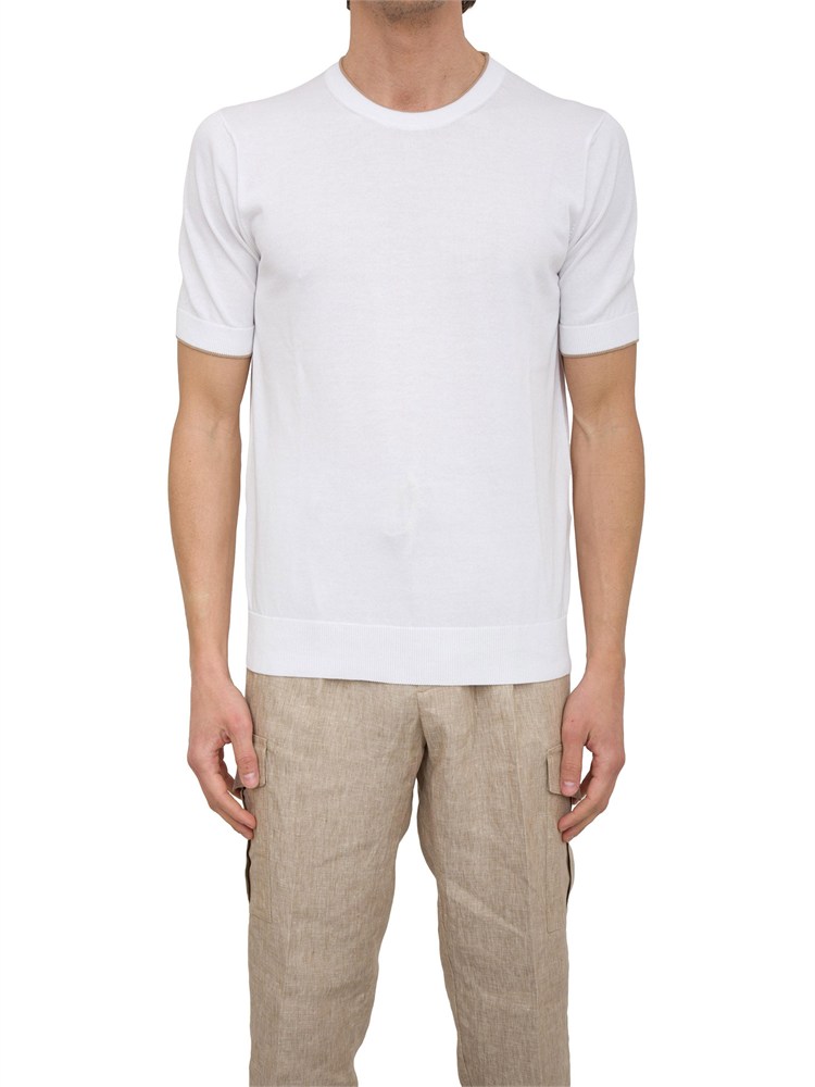 T-shirt Peserico in filato di puro cotone bianco