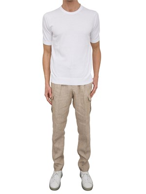 T-shirt Peserico in filato di puro cotone bianco in UOMO