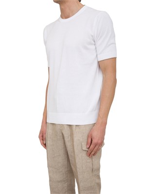 T-shirt Peserico in filato di puro cotone bianco in UOMO