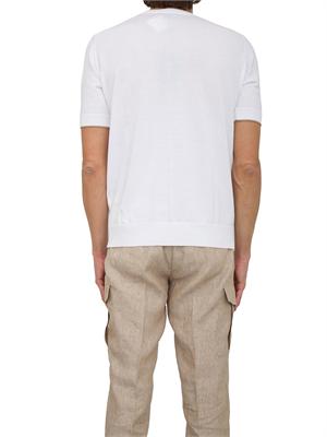 T-shirt Peserico in filato di puro cotone bianco in UOMO