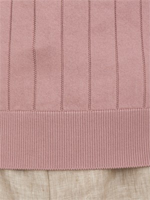 T-shirt Peserico in filato di puro cotone rosa in UOMO