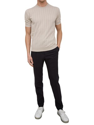 T-shirt Peserico in filato di puro cotone beige in UOMO