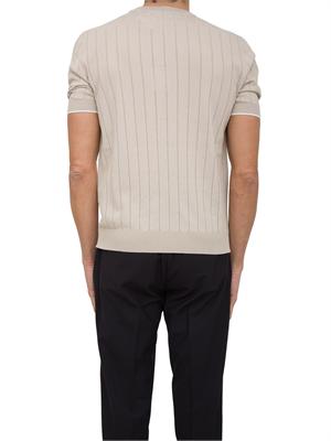 T-shirt Peserico in filato di puro cotone beige in UOMO