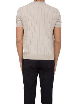 T-shirt Peserico in filato di puro cotone beige in UOMO