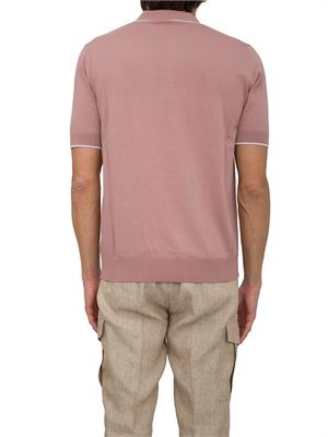 Polo Peserico in filato di puro cotone rosa in UOMO