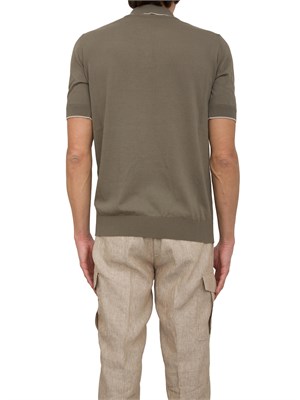 Polo Peserico in filato di puro cotone verde in UOMO