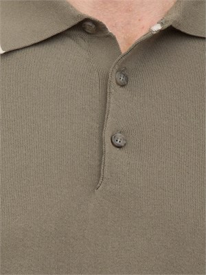 Polo Peserico in filato di puro cotone verde in UOMO