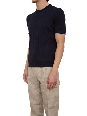 T-shirt Peserico in filato di puro cotone bllu in UOMO