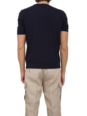 T-shirt Peserico in filato di puro cotone bllu in UOMO