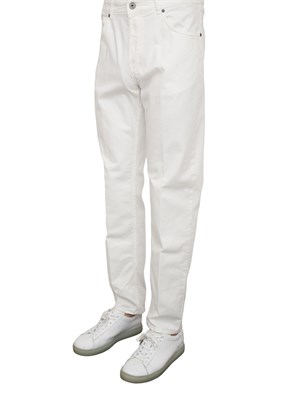 Jeans Peserico in cotone bianco in UOMO