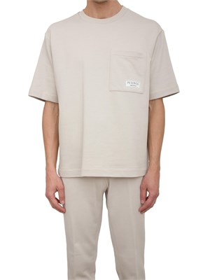 T-shirt in felpa Peserico french terry grigio in UOMO