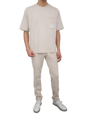 T-shirt in felpa Peserico french terry grigio in UOMO