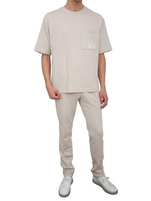 T-shirt in felpa Peserico french terry grigio in UOMO