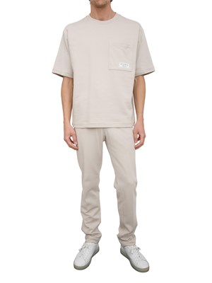 Jogger in felpa Peserico french terry grigio in UOMO