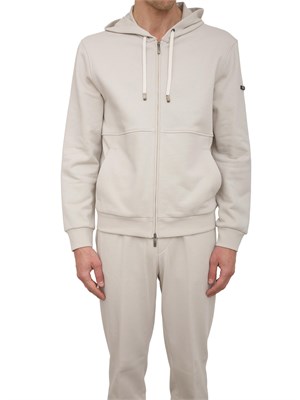 Felpa Peserico french terry grigio in UOMO