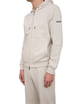 Felpa Peserico french terry grigio in UOMO