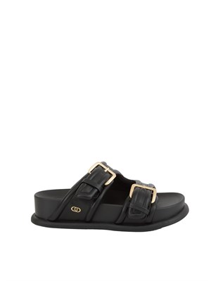 Sandali Liu Jo neri con fascette bold in DONNA