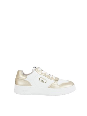 Sneakers Liu Jo donna in pelle bianco e oro in DONNA