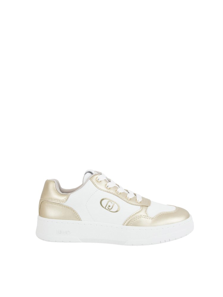 Sneakers Liu Jo donna in pelle bianco e oro