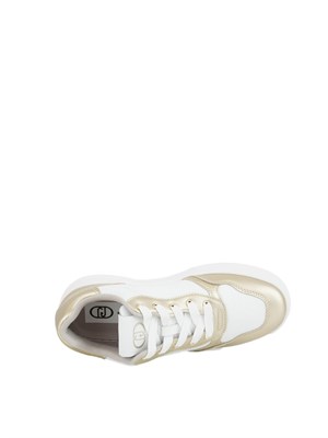 Sneakers Liu Jo donna in pelle bianco e oro in DONNA