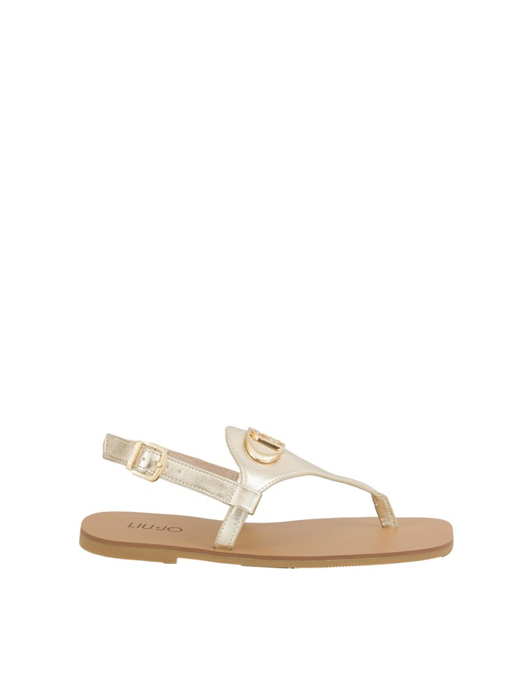 Sandali infradito Liu Jo laminati oro