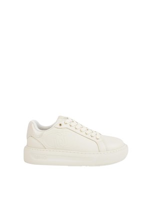 Sneakers Liu Jo in pelle bianco panna e oro in DONNA