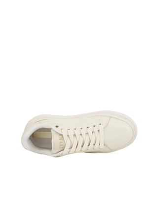 Sneakers Liu Jo in pelle bianco panna e oro in DONNA