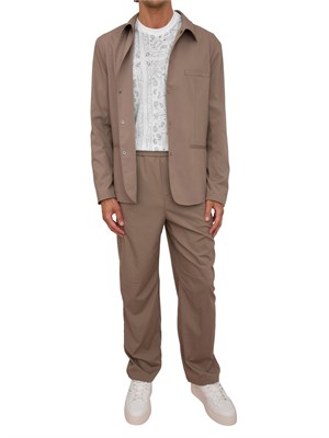 ARMANI EXCHANGE Giacca monopetto A.X. beige con tre tasche in UOMO