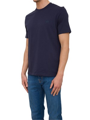 T-shirt girocollo Jacob Cohen in cotone blu in UOMO