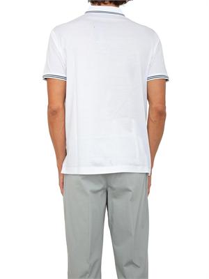 Polo Paul&Shark bianco con dettagli righe a contrasto in UOMO