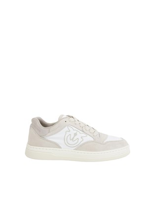 Sneakers beige Pinko in pelle con logo lato in DONNA