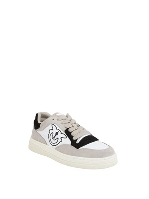 Sneakers grigie Pinko in pelle con logo lato in DONNA