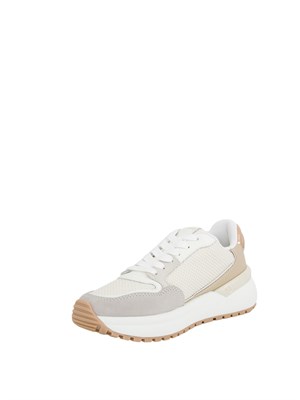 Sneaker Pinko chunky laminate con logo beige in DONNA