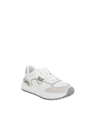 Sneakers Pinko con logo e dettagli specchiato bianco in DONNA