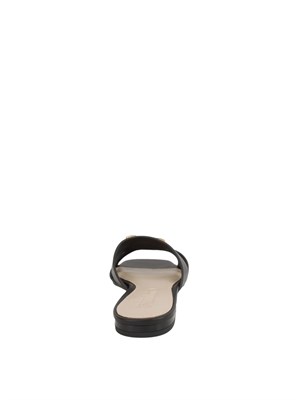 Ciabattine nere Pinko in nappa con logo uccellini in DONNA