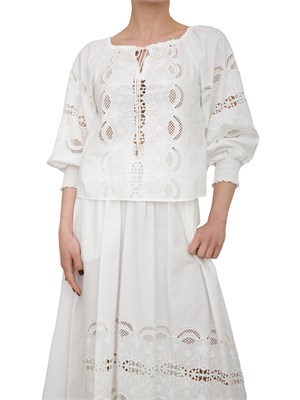 LIU JO Blusa Liu-jo in cotone con ricami bianco in DONNA