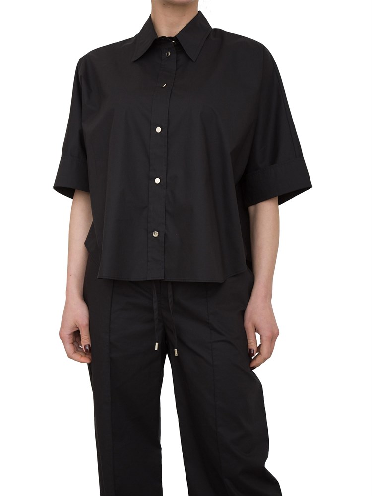 LIU JO Camicia boxy Liu-jo nero in cotone