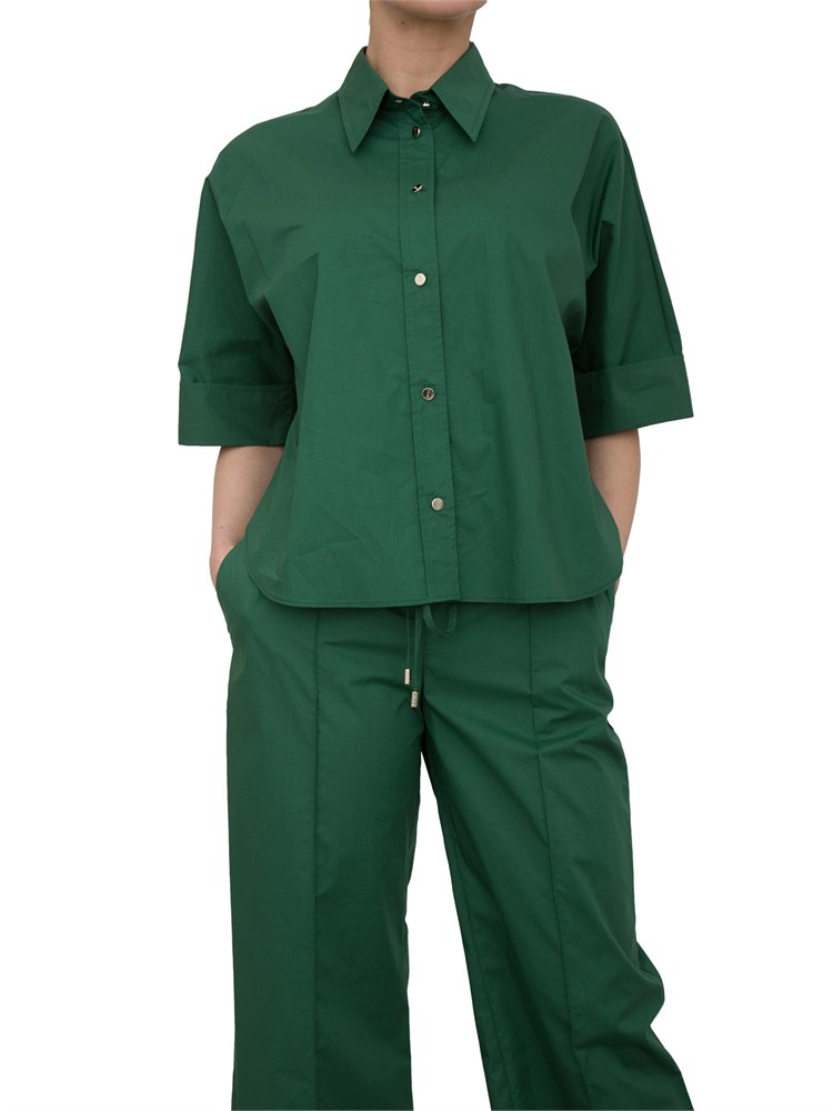 LIU JO Camicia boxy Liu-jo verde in cotone