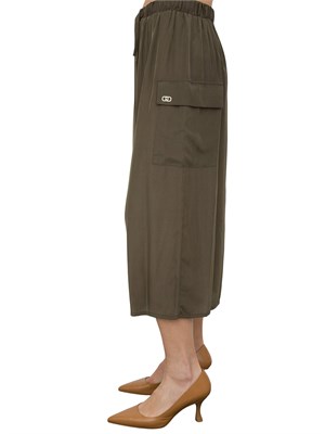 LIU JO Gonna longuette cargo Liu-jo verde in DONNA