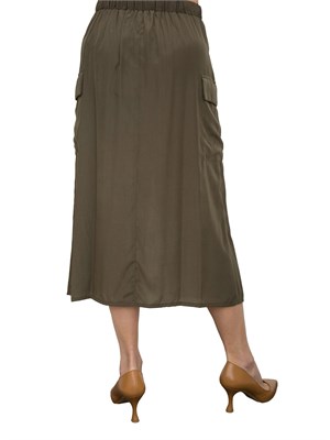 LIU JO Gonna longuette cargo Liu-jo verde in DONNA