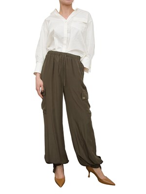 LIU JO Pantaloni cargo Liu-jo verde in DONNA