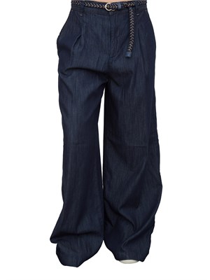 LIU JO Pantaloni flare Liu-jo in denim con cintura in DONNA