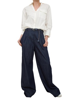 LIU JO Pantaloni flare Liu-jo in denim con cintura in DONNA