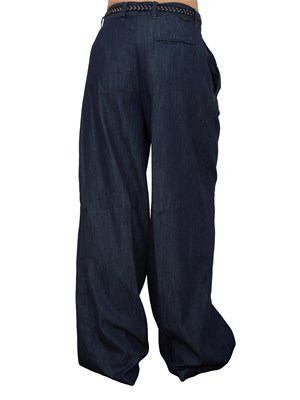 LIU JO Pantaloni flare Liu-jo in denim con cintura in DONNA