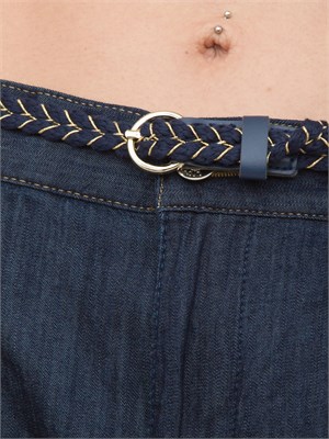 LIU JO Pantaloni flare Liu-jo in denim con cintura in DONNA