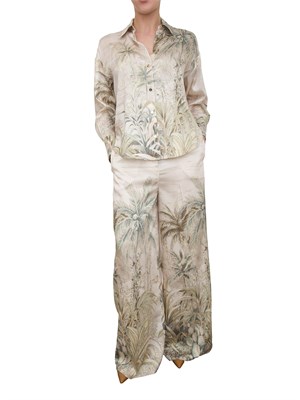 LIU JO Camicia in twill Liu-jo con stampa tropicale in DONNA