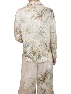LIU JO Camicia in twill Liu-jo con stampa tropicale in DONNA